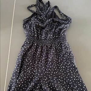 LOFT Polka Dot Halter Jumpsuit